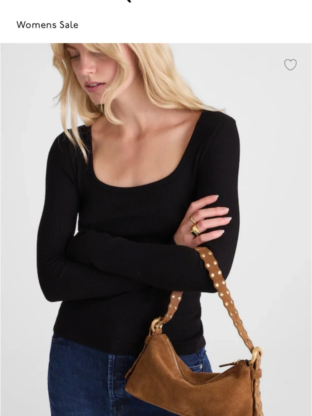 Madewell Tan Suede Stud-Accent Shoulder Bag BRAND NEW - Picture 2 of 7